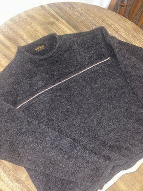 Woolrich Vintage Gray & Cream Crewneck Sweater